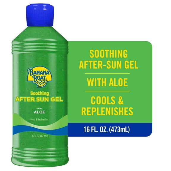 Banana Boat Soothing after Sun Aloe Gel for Sunburn Relief, All Skin After Sun Protection, 16 fl oz