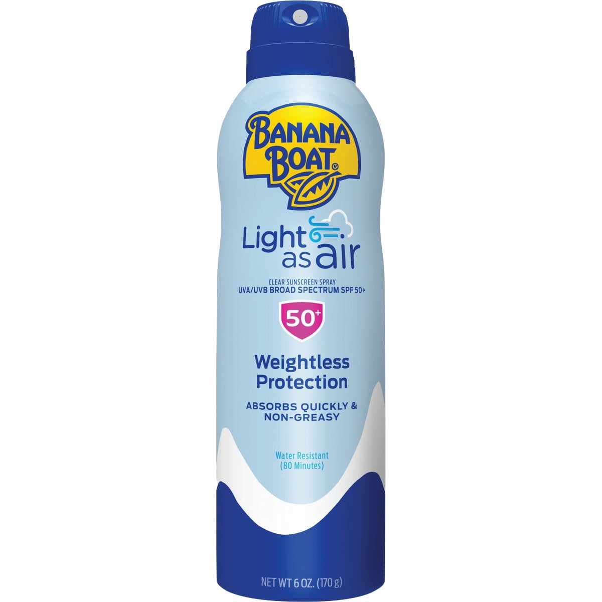 Banana Boat Spf#50+ Light As Air 6 Ounce Spray Pack of 3
