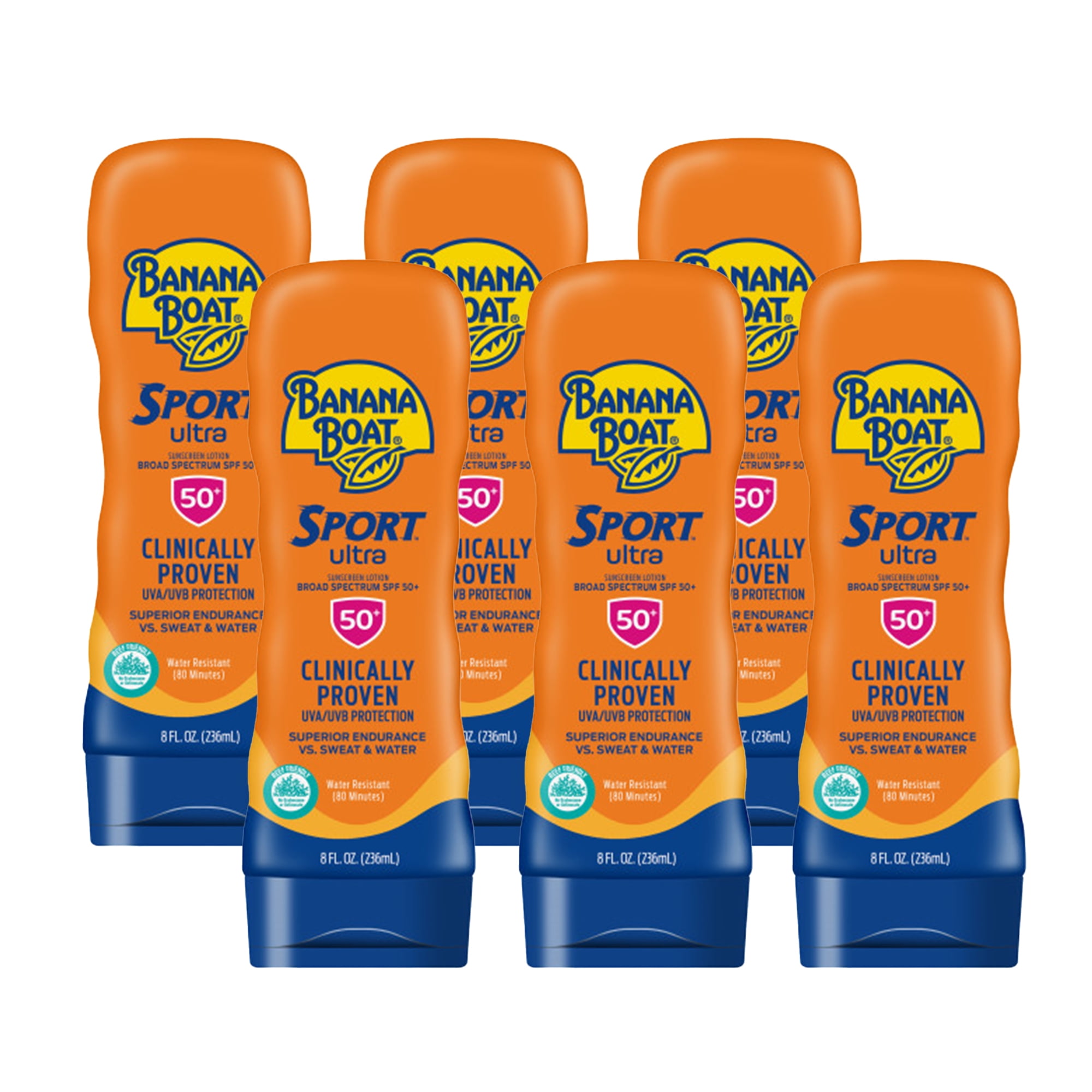 Banana Boat Spf50 Sport 8 Ounce 235ml 6 Pack
