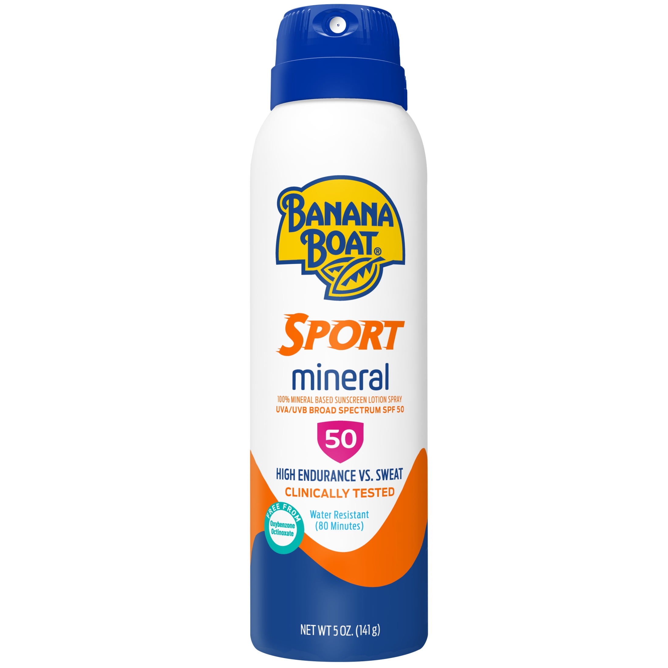 Banana Boat Sport 100% Mineral Sunscreen Spray SPF 50, 5oz