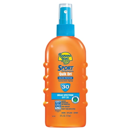 Banana Boat Sport Performance Qwik Dri Sunscreen Spray SPF 30, 6 oz