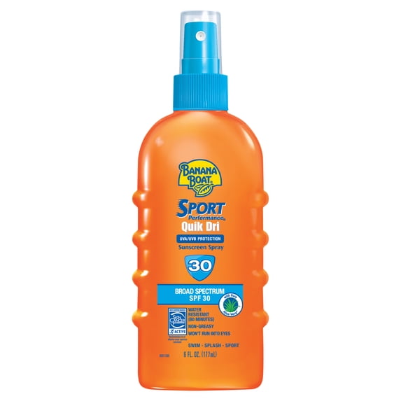 Banana Boat Sport Performance Qwik Dri Sunscreen Spray SPF 30, 6 oz