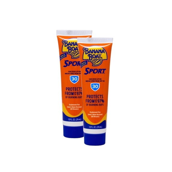 Banana Boat Sport Performance Sunscreen Lotion 1 oz (Pack of 2)