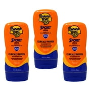 Banana Boat Sport Performance Sunscreen Lotion SPF 100 4 oz (Pack of 3)