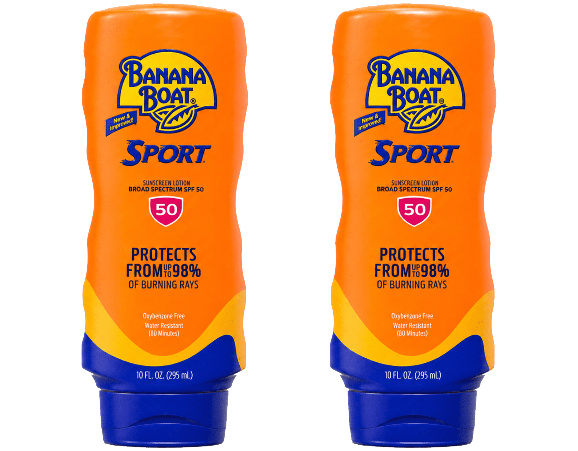 Banana Boat Sport SPF 50 Sunscreen Lotion, 10 oz 2 Pack