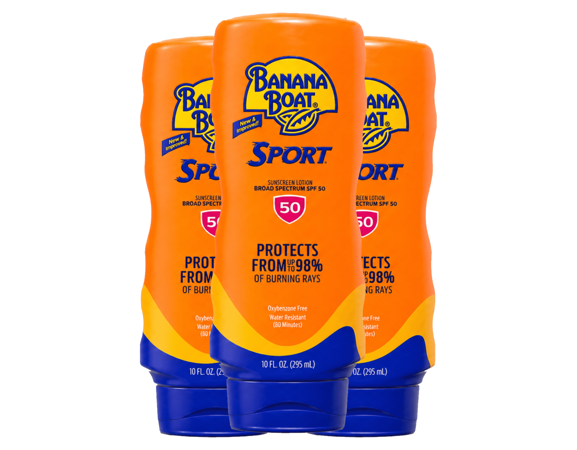 Banana Boat Sport SPF 50 Sunscreen Lotion, 10 oz 3 Pack
