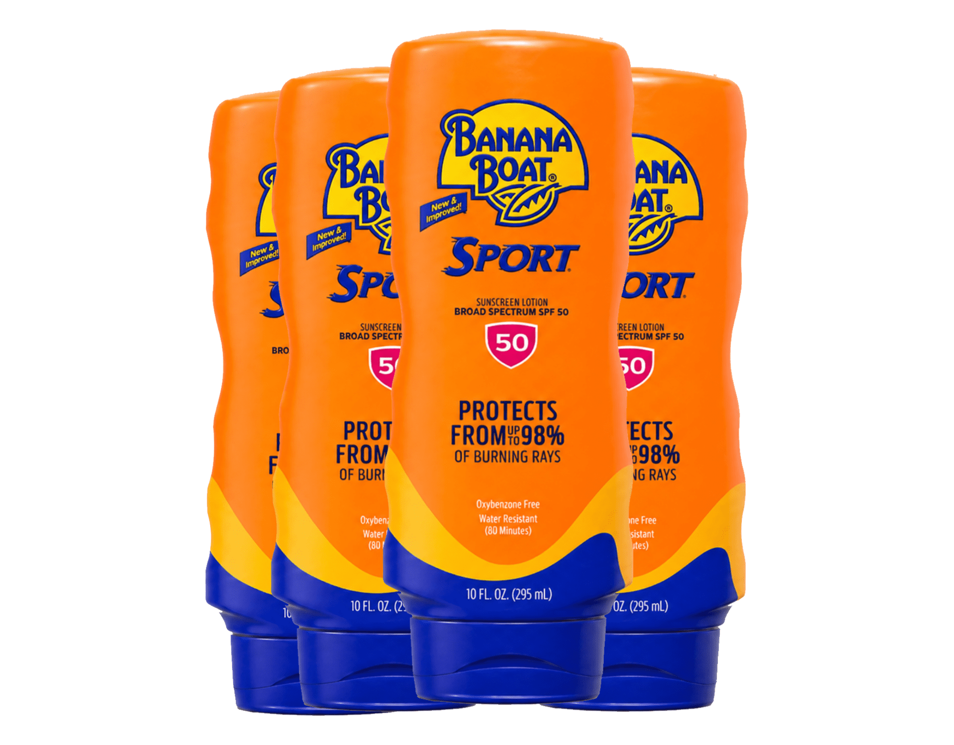 Banana Boat Sport SPF 50 Sunscreen Lotion, 10 oz 4 Pack