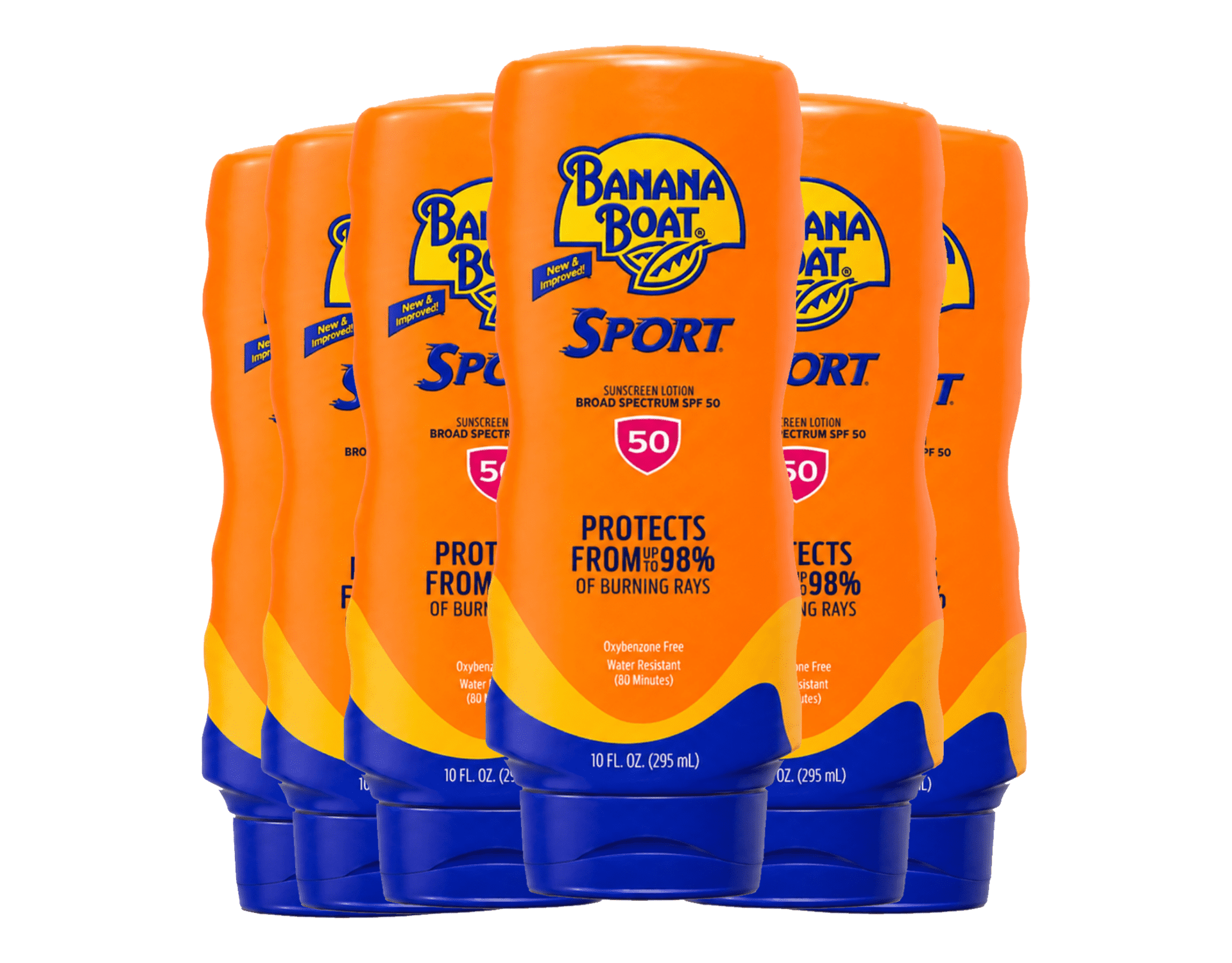Banana Boat Sport SPF 50 Sunscreen Lotion, 10 oz 6 Pack