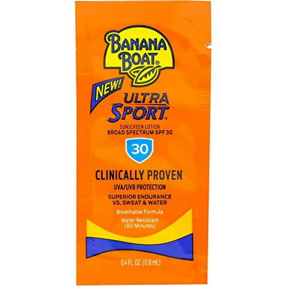 Banana Boat Sport Sunscreen, SPF 30 Protection lotion, Travel Packets 200 Packs