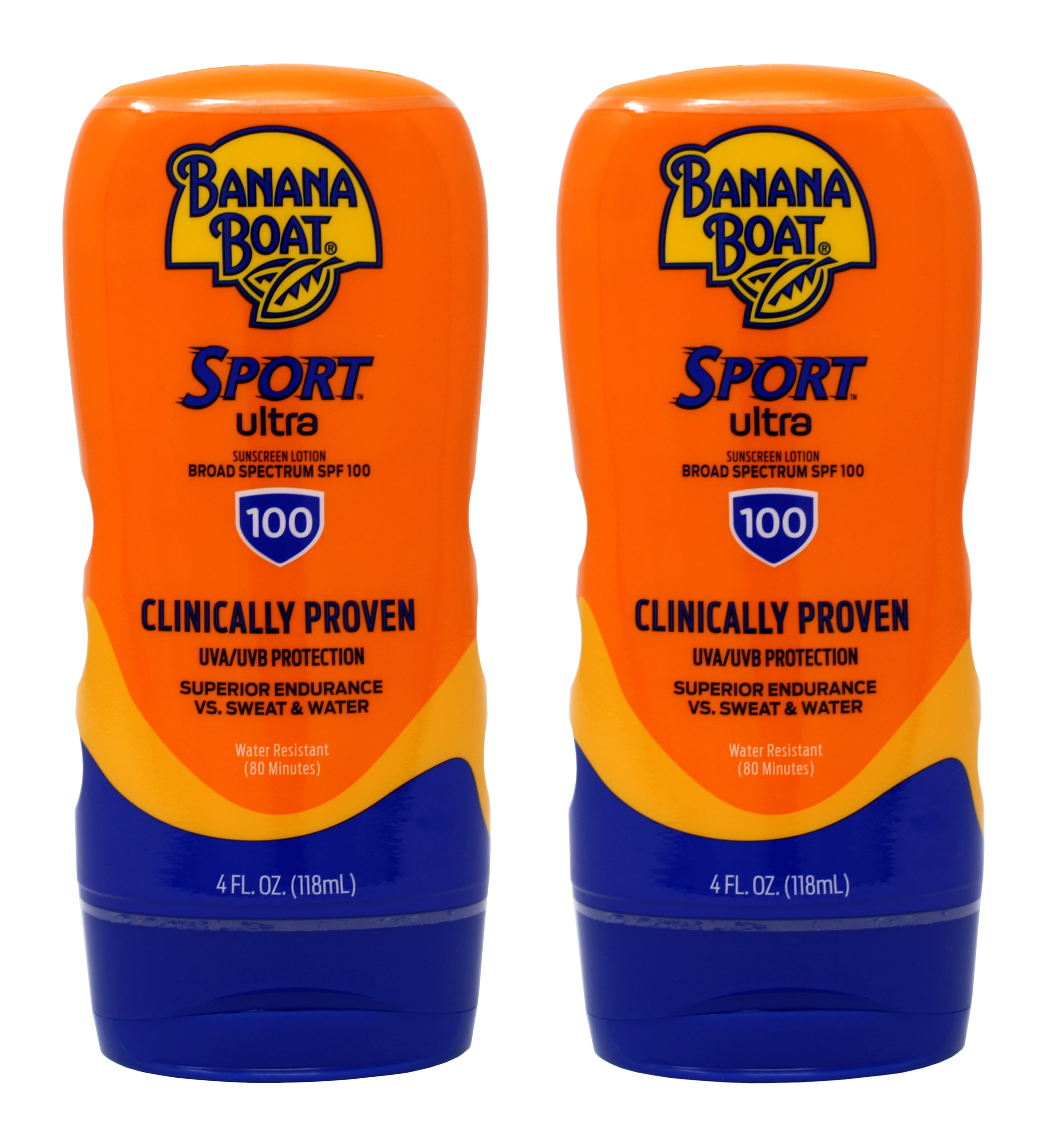 Banana Boat Sport Ultra SPF 100 Sunscreen Lotion, 4oz | Banana Boat Sunscreen Lotion SPF 100, Banana Boat Sunscreen SPF 100 Lotion, High SPF Sunscreen Pack SPF 100, 4oz each Twin Pack SPF 100/Lotion 4