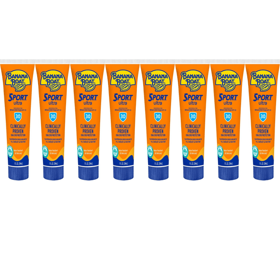 Banana Boat Sport Ultra SPF 30 Sunscreen Lotion Travel Size, 1 Oz., (Pack of 8)