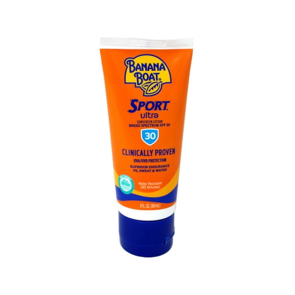 Banana Boat Sport Ultra SPF 30 Sunscreen Lotion, Travel Size 3oz - 12 Pack