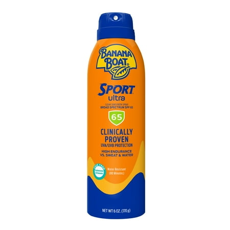 Banana Boat Sport Ultra SPF 65 Sunscreen Spray, 6oz