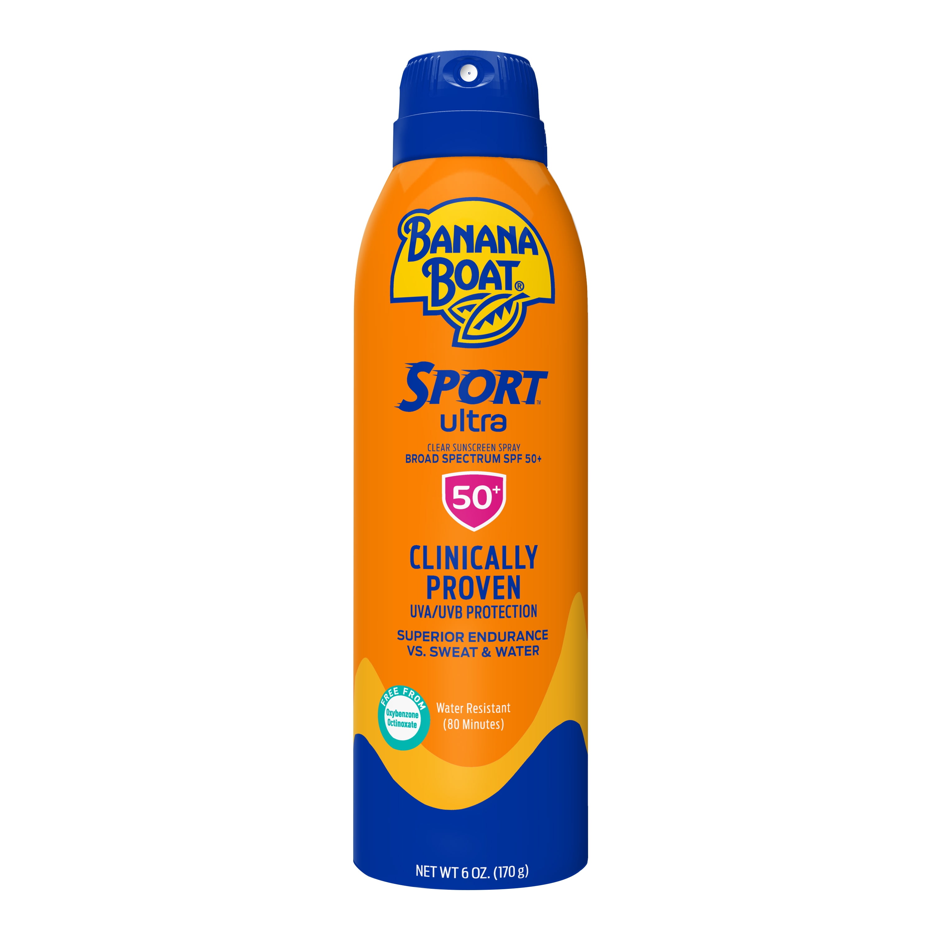 Banana Boat Sport Ultra Sunscreen Spray 6 Oz, 50 SPF, Water Resistant Sunblock (80 Minutes