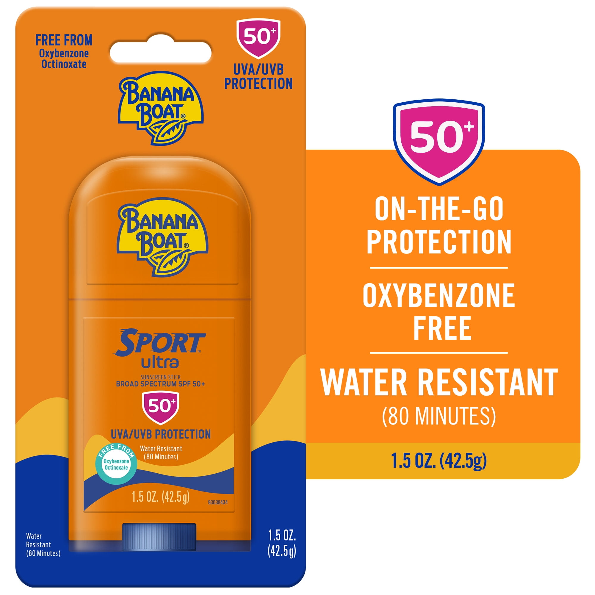 Banana Boat Sport Ultra Sunscreen Stick SPF 50, Travel Sunscreen Sport, Adult Sunblock, 1.5 oz
