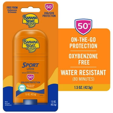 Banana Boat Sport Ultra Sunscreen Stick SPF 50, Travel Sunscreen Sport, Adult Sunblock, 1.5 oz