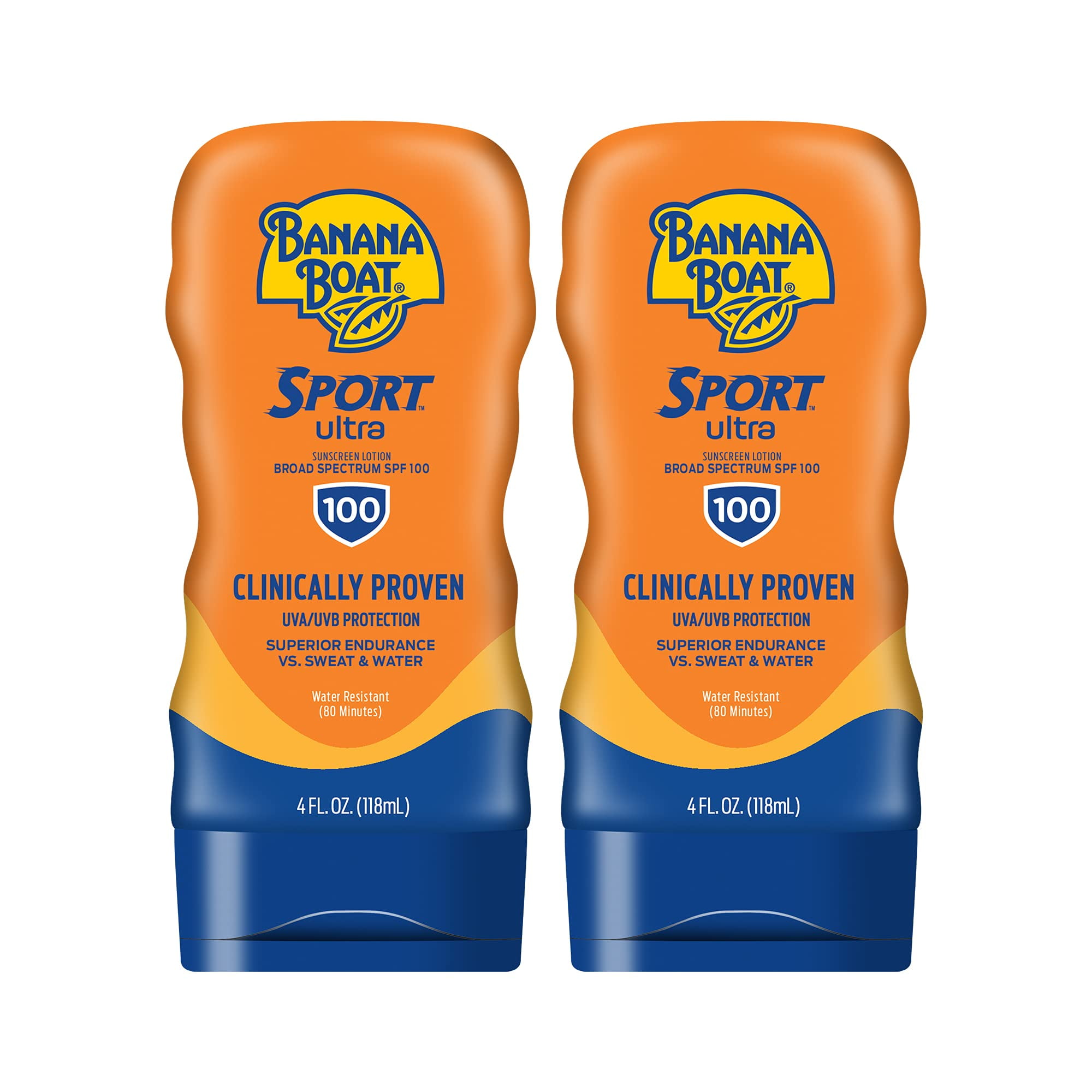 Banana Boat Sport Ultra YYF14 SPF 100 Sunscreen Lotion, 4oz | Banana Boat Sunscreen Lotion SPF 100, 4oz each Twin Pack