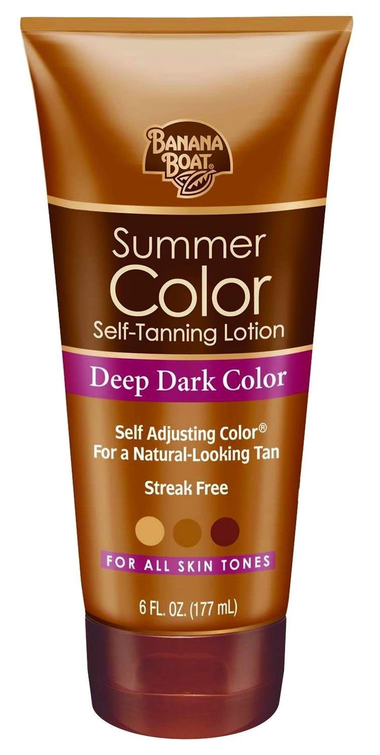 Banana Boat Summer Color Self HYZ01 Tanning Lotion, Dark Color for All Skin Tones, Self Tanner Lotion, Gradual Tanning Lotion, Sunless Tanning Lotion, Banana Boat Self Tanner, 6oz (Pack of 3)