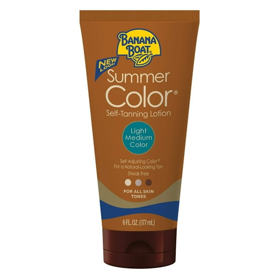 Banana Boat Summer Color Self Tanning Lotion, 6oz | Light Medium Color for All Skin Tones, Self Tanner Lotion, Sunless Tanning Lotion, Banana Boat Self Tanner, 6oz