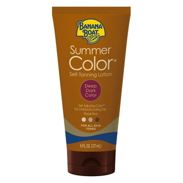 Banana Boat Summer Color Self-Tanning Lotion, Deep/Dark, 6 fl oz, 2 Pack