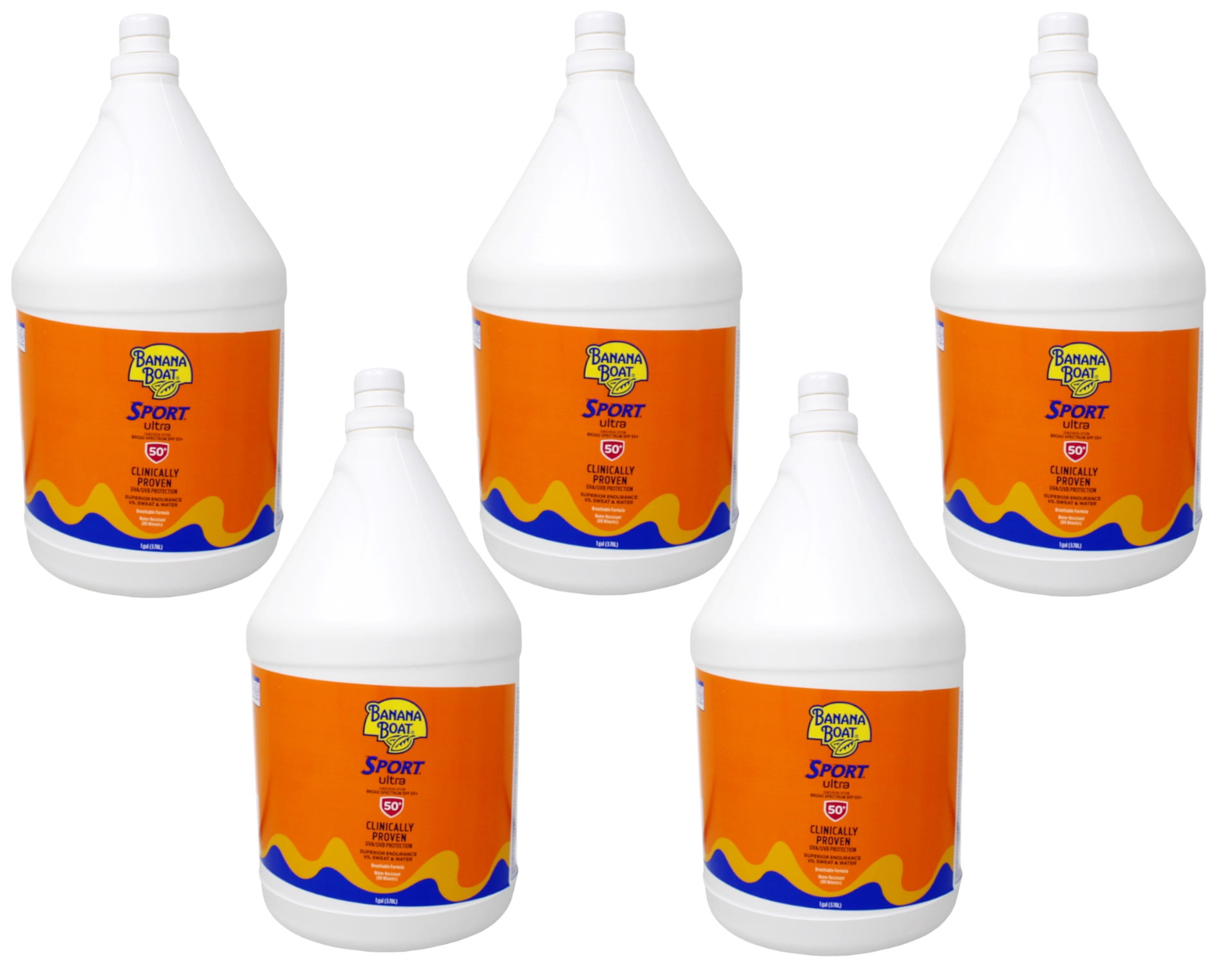 Banana Boat Sunscreen, Sport Lotion SPF 50, 128 Ounce1 Gallon Bulk