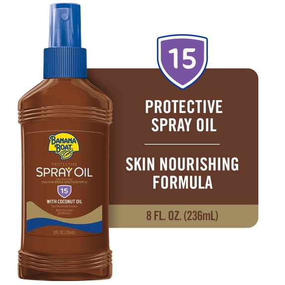 Banana Boat Tanning Oil Spray, SPF 15, 8 fl oz