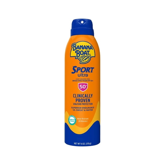 Banana Boat Ultra Mist Sport Performance Continuous Spray Sunscreen SPF 50+, 6 oz