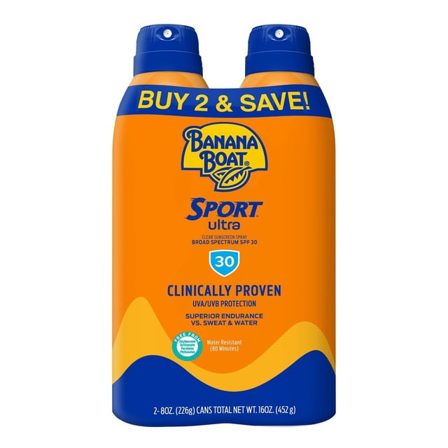 Banana Boat Ultra Sport Clear Sunscreen Spray SPF 30 16 fl oz
