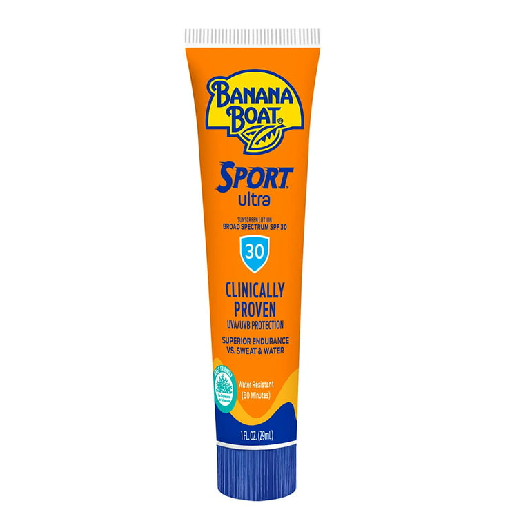 Banana Boat Ultra Sport Reef Friendly Sunscreen Lotion, Broad Spectrum SPF 30, 1 Ounce TSA Approved, Pack of 24