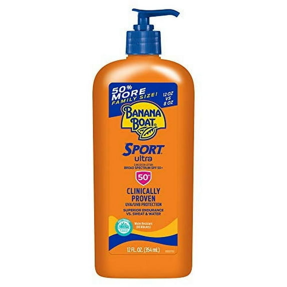 Banana Boat Ultra Sport Sunscreen Lotion, Broad Spectrum, SPF 50, 12oz.