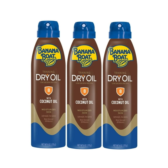 Banana Boat UltraMist Deep Tanning Dry Oil - SPF 8 (Pack of 3)