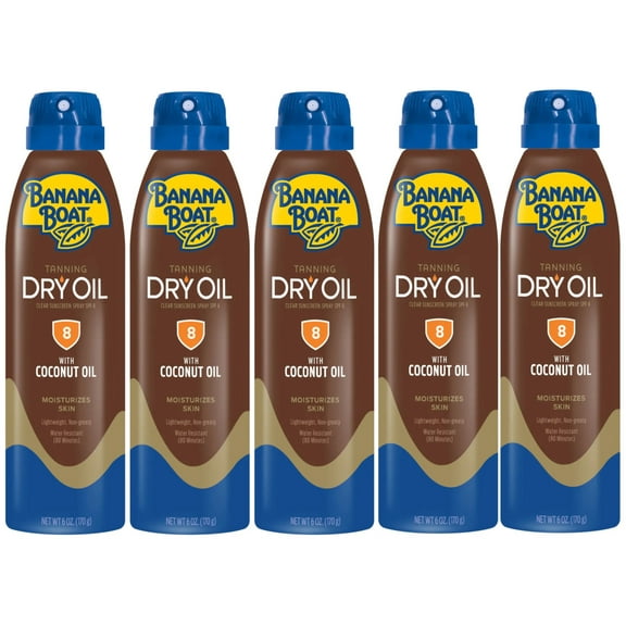 Banana Boat UltraMist Deep Tanning Dry Oil - SPF 8 (Pack of 5)
