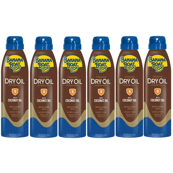 Banana Boat UltraMist Deep Tanning Dry Oil - SPF 8 (Pack of 6)