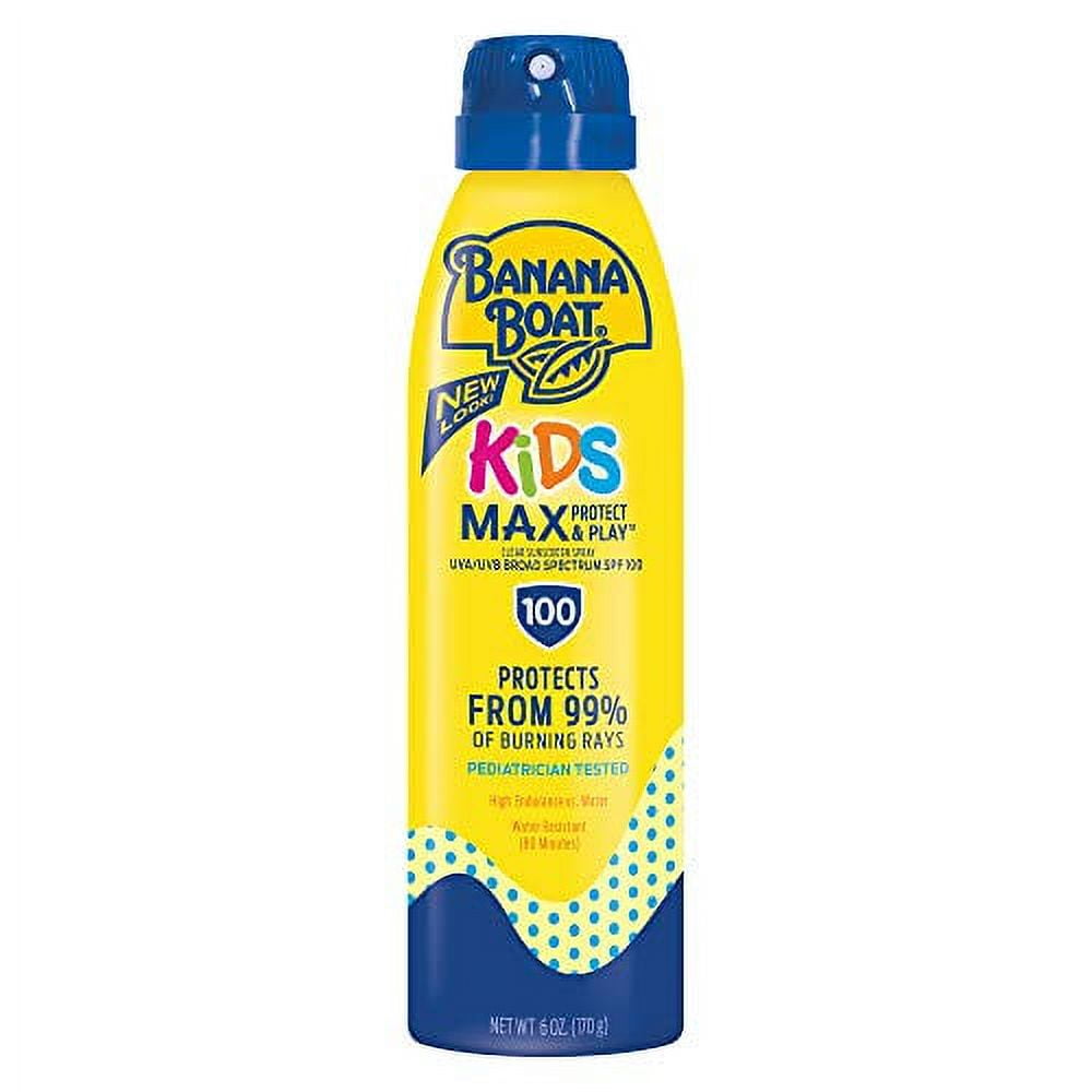 Banana Boat UltraMist Kids MAX Protect & Play Clear Spray Sunscreen SPF 100: 6 OZ