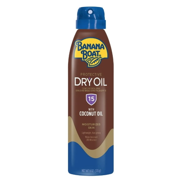 Banana Boat Ultramist Protective Dry Oil Spray SPF 15 Sunscreen 6 fl oz (Pack of 3)