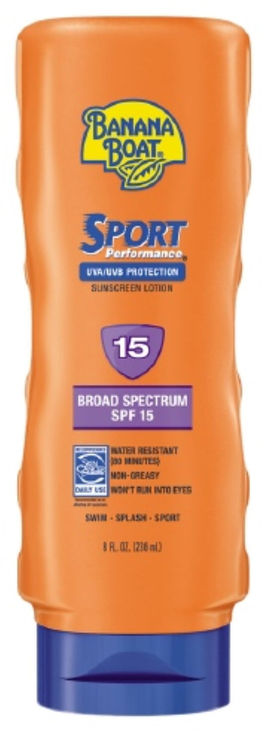 Banana Boat port Performance Sunscreen Lotion, SPF 15 8 oz (Pack of 4)