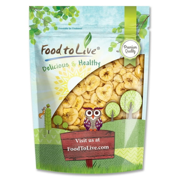 Banana Chips, 0.75 Pounds - Kosher, Vegan - by Food to Live
