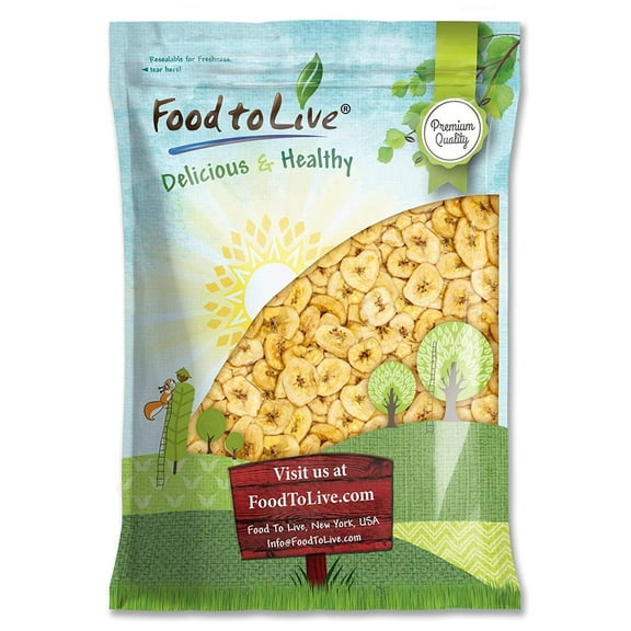 Banana Chips, 4.5 Pounds - Kosher, Vegan - by Food to Live