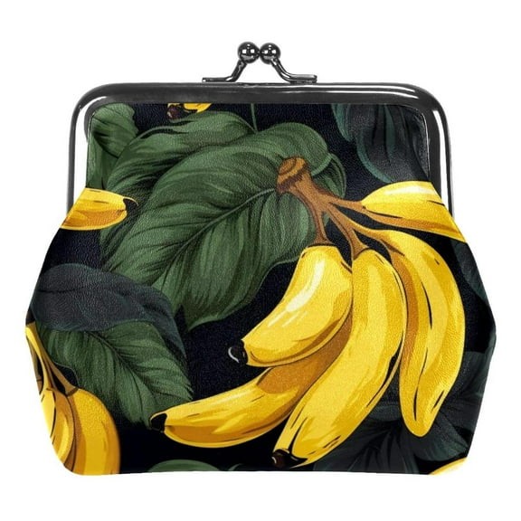 Banana Coin Purse, Kiss Lock Coin Purse, Large Capacity Coin Pouch, Change Purse Cute Car Coin Holder for Women