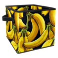 thumbnail image 1 of Banana Collapsible Cube Organizer Storage Bin with Handle, 10.8"x10.5"x10.6", Large Capacity for Clothes Storage, 1 of 6