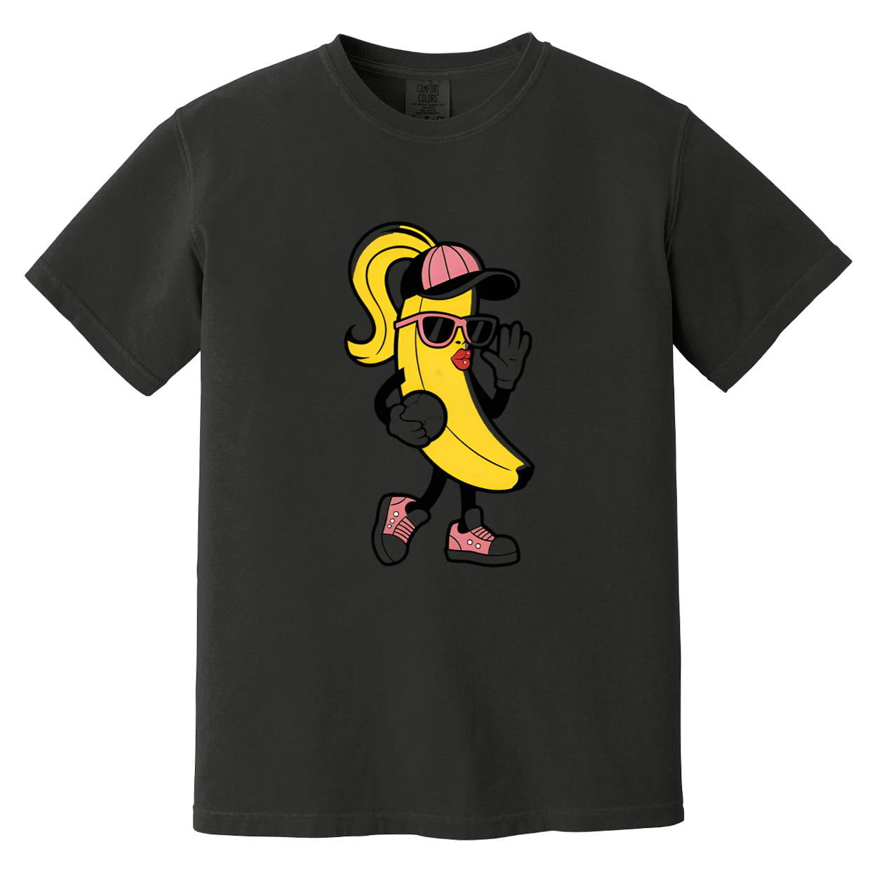 Banana Crew Comfort Color Tshirt with Goofy Squad Style and Yellow