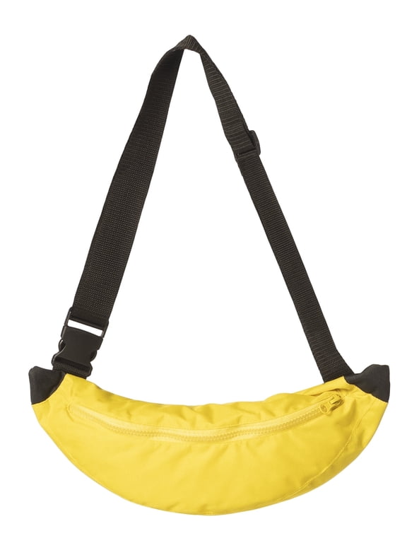 Banana Crossbody Bag with Adjustable Strap, Women and Men, Yellow, Unisex Adults, R1421-OS