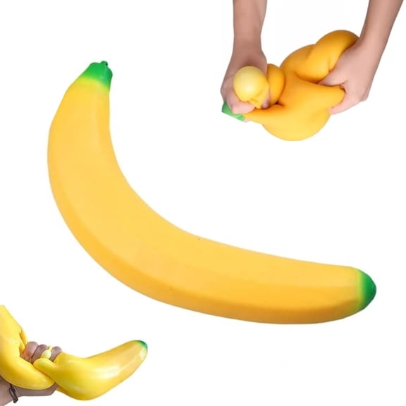 Banana Design Soft Squeeze Squishy Relaxing Sensory Decompression Play Toy