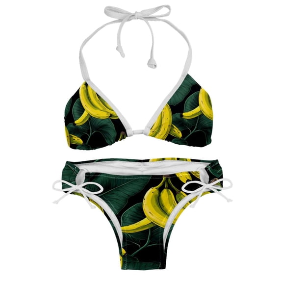 Banana Detachable Sponge Adjustable Strap Bikini Set Two-Pack Swim Suits - Ideal for All Your Swimming Scenes!