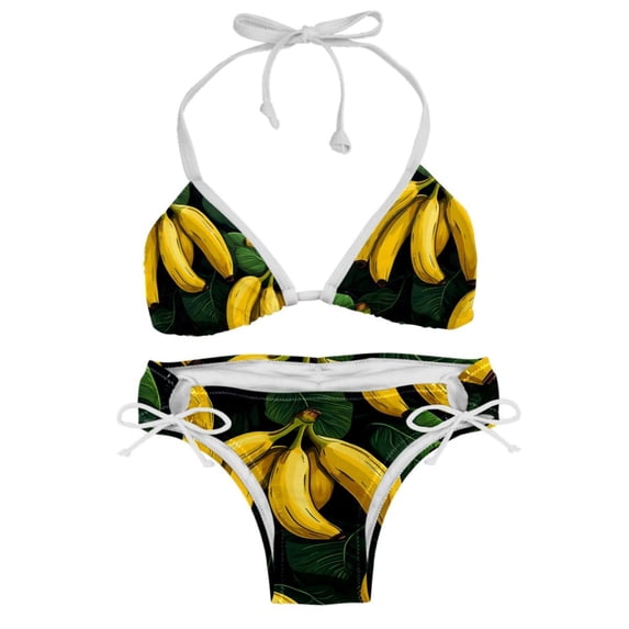 Banana Detachable Sponge Adjustable Strap Bikini Set Two-Pack Swim Suits for WomenToolStrip with applicable scenes