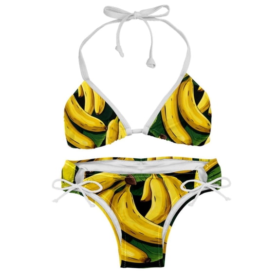 Banana Detachable Sponge Adjustable Strap Two-Pack Bikini Set Swimsuits for Women, Swimming Suit Beach Wear