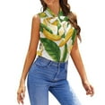 thumbnail image 1 of Banana Drawing Blouses Women Bow Tops Elegant Sleeveless Office Work Shirt Casual Holiday Women's Tops, 1 of 6
