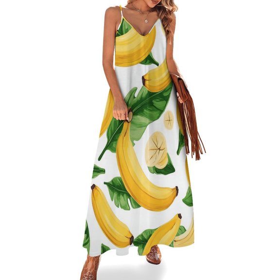Banana Drawing Sleeveless Dress Dresses Women Summer Women's Summer Clothing