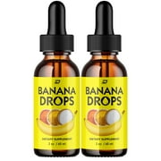 Banana Drops Liquid Supplement - Advanced Formula, All-Natural, 2 Pack