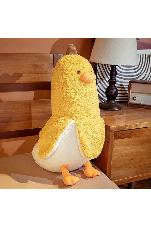 Banana Duck Plush Toy Cute Plushie Hugging Plush 19.7"